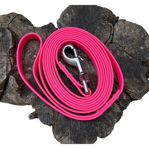 Biothane Dog Leash  - 5/8" width - waterproof, stink proof SS HW 8' USA Made